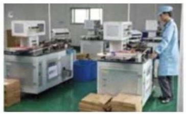LED module inspection station at Jiachuangyue factory